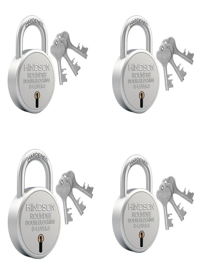Hindson Round 65 Safety Locks with 3 Keys - Pack of 4 - Image 1